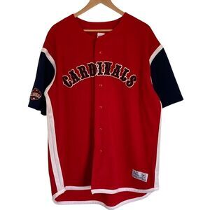 St. Louis Cardinals Dynasty Series True Fan MLB Baseball Jersey Mens XL Red Blue